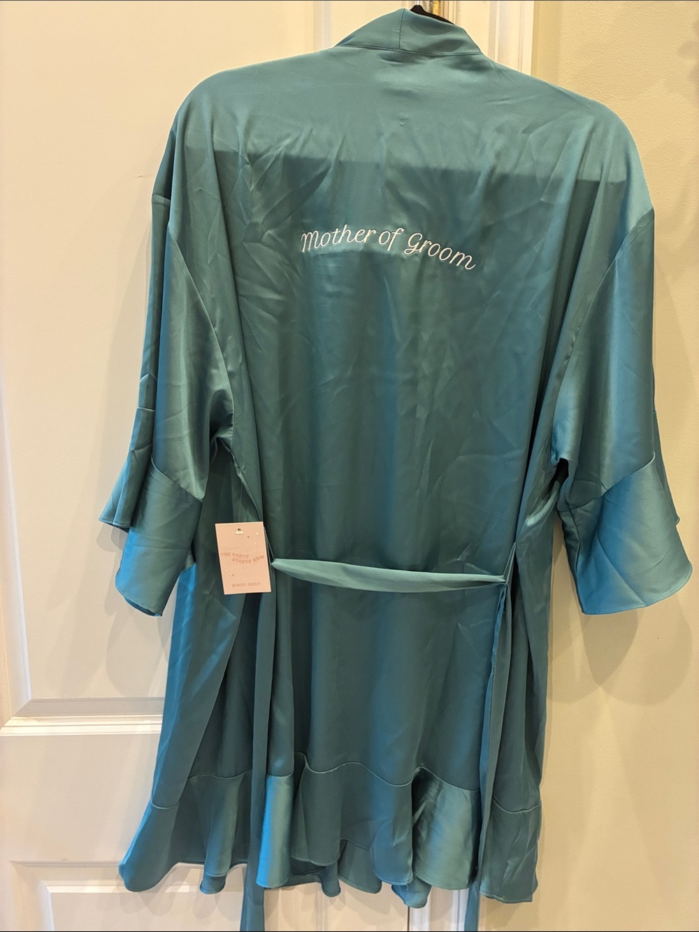 Teal Satin "Mother of Groom" Robe